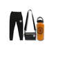 SG 60 Bundle: Basic Jogger Pants (Black) + Crossbody 3-way Bag + 1L Hydration Bottle