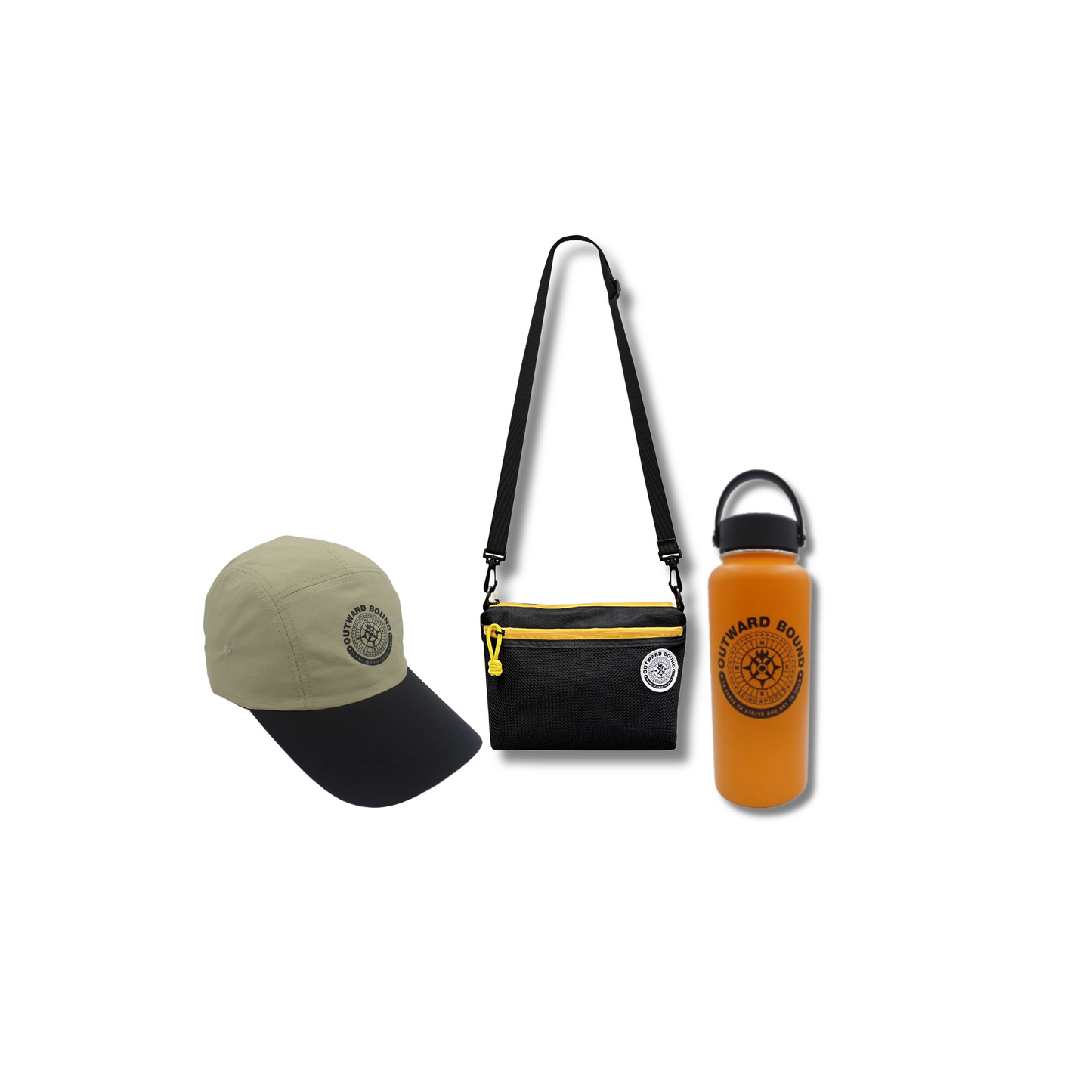 Accessory Bundle: Wet Shoe + Sun Cap + 1L Hydration Bottle+ Crossbody 3-way Bag