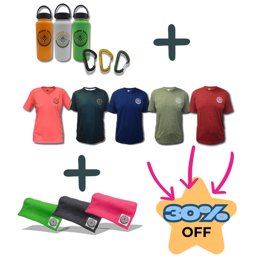 The Sweat Bundle: OBS Basic Tee + Microfiber Sports Towel + 1L Hydration Bottle