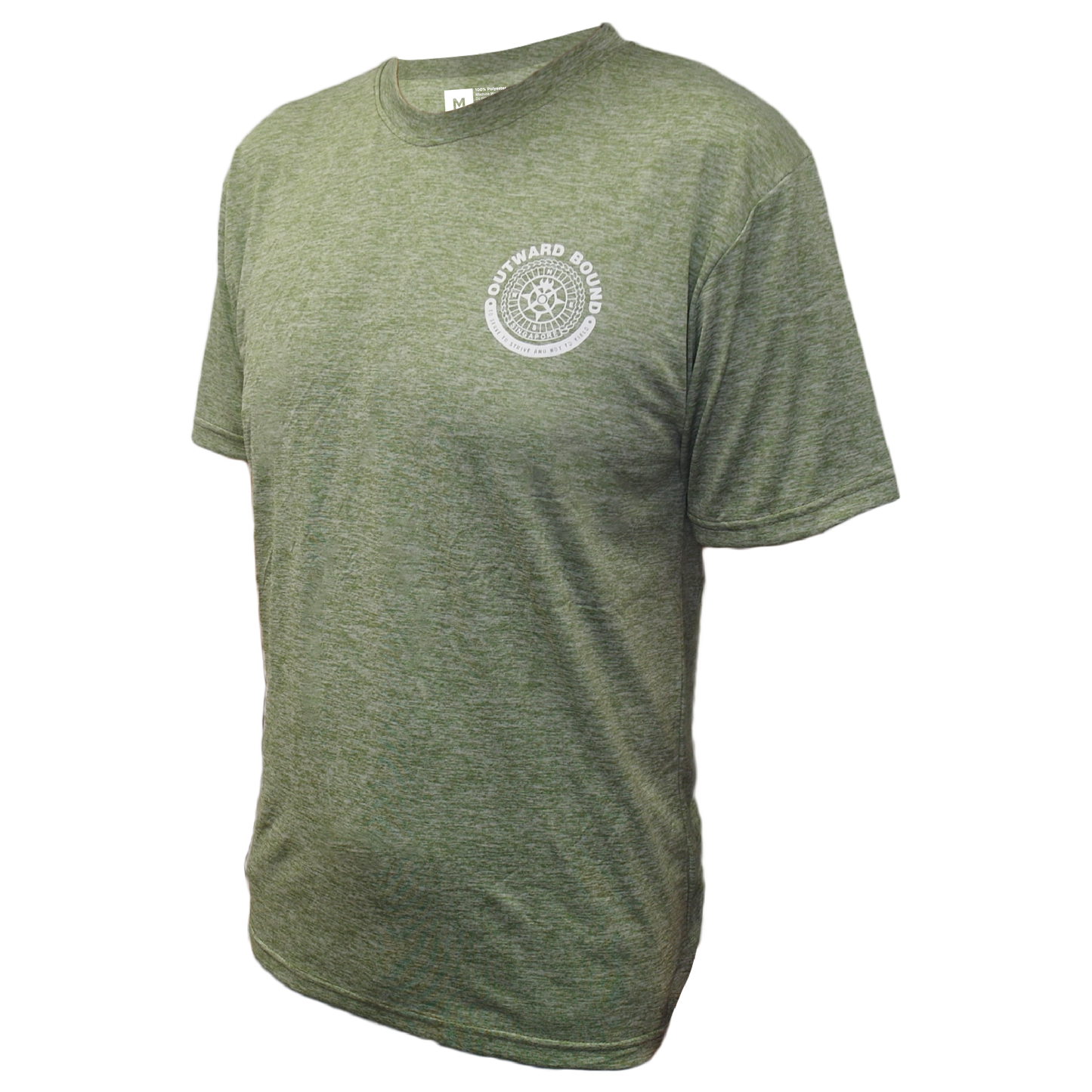 Basic Mélange Tee 01 in Olive-White