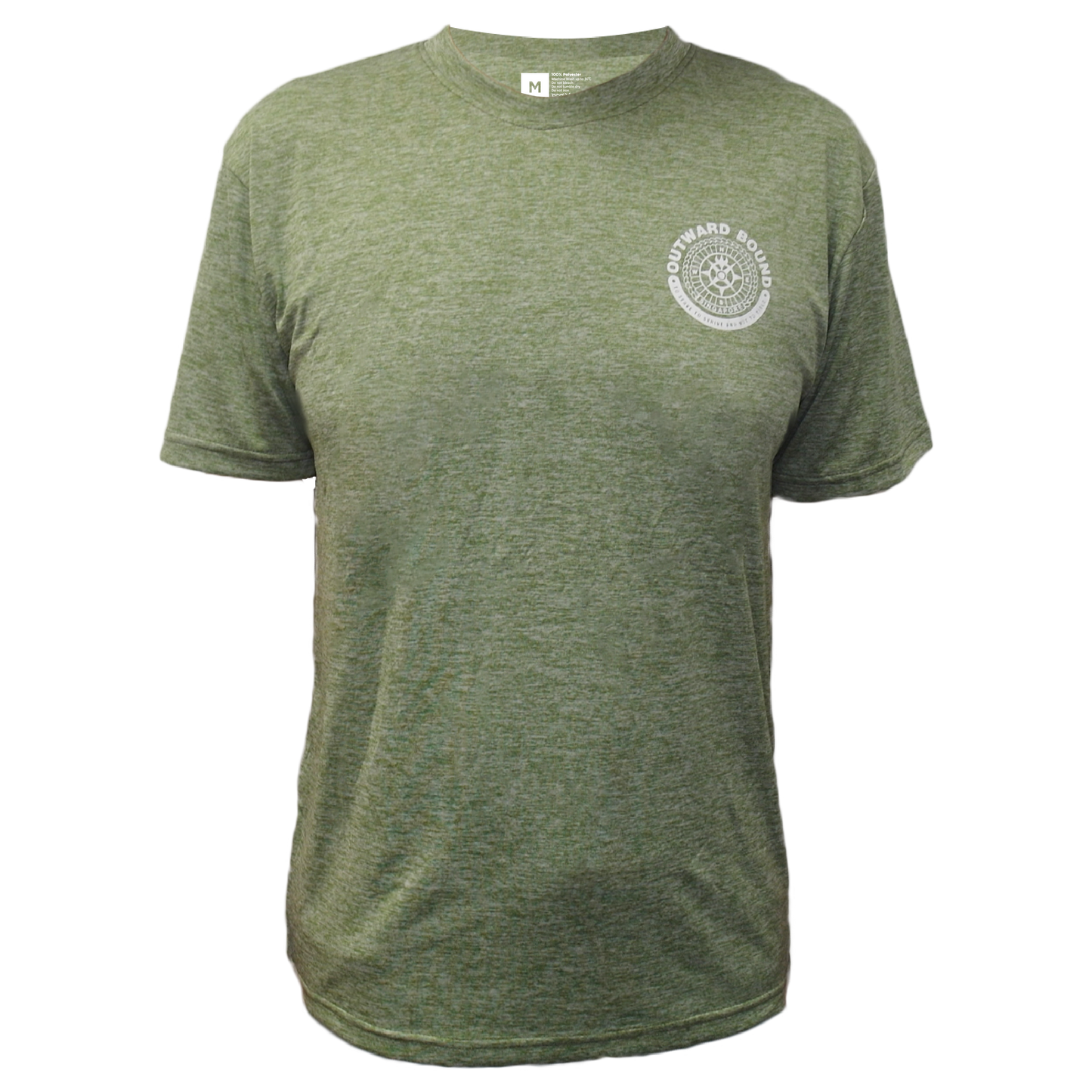 Basic Mélange Tee 01 in Olive-White