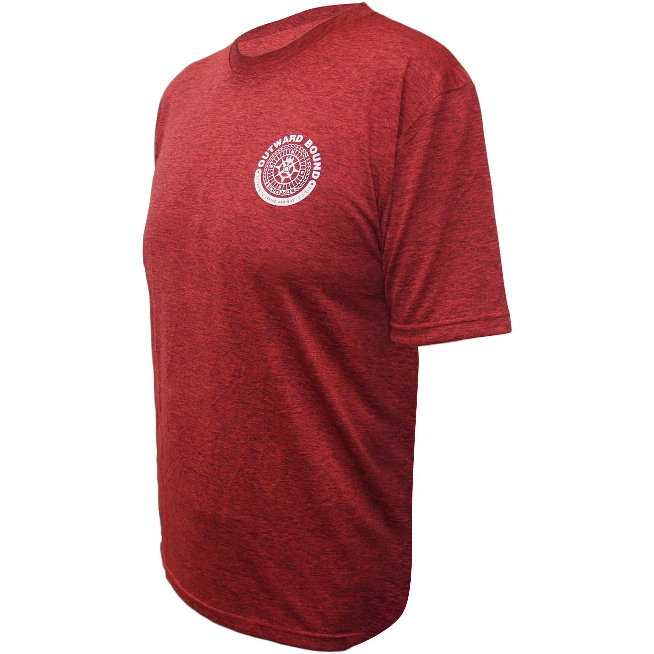 Basic Mélange Tee 01 in Red-Black