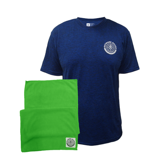 Active Bundle: OBS Basic Tee (Blue) + Microfiber Sports Towel