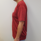 Basic Mélange Tee 01 in Red-Black